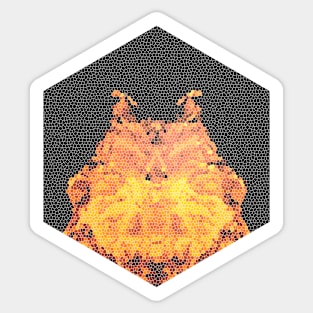 Fire hexagon abstract - Fire sign - The Five Elements Abstract  Symbol Sticker